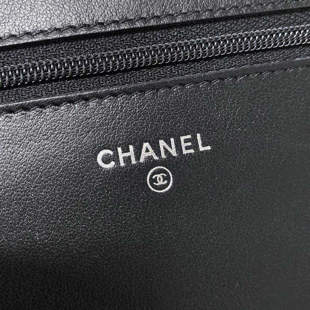 Chanel Matelasse Other Style Wallet Black White Brown Tweeds Leather - Picture 6 of 13